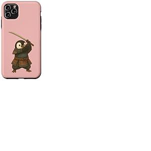 Pingouin samouraï avec épée Katana Coque pour iPhone 11 Pro Max