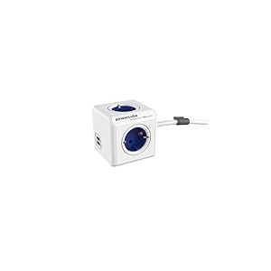 Allocacoc 1406BL/DEEUPC 4AC Outlet(s) 1.5m Bleu, Blanc multiprise - Multiprises (1,5 m, 4 Sortie(s) CA, Type F, Bleu, Blanc)