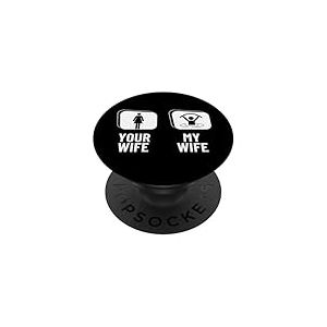 Aquagym Votre femme, ma femme, mari, aquagym drôle PopSockets PopGrip Adhésif