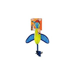 Nerf Canard de Lancement pour Chien avec Ailes froissées, Jouet interactif Ultra Puissant de 41,5 cm pour Chiens, Vert/Bleu Clair