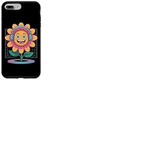 Plant Dj Fleur Heureuse Avec Casque Coque pour iPhone 7 Plus/8 Plus