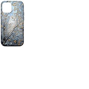 Hibou enneigé blanc amoureux de la neige tachée saison d'hiver Coque pour iPhone 12/12 Pro
