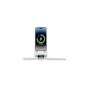 Otterbox 2-in-1 Fast Charge Folding Power Bank, 10,000 mAh Batterie avec MagSafe et USB-C Output, indicateur LED, Fin, Durable pour iPhone et Apple Watch, Blanc