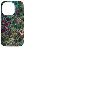 Jardin Botanique Nature Vintage Coloré Floraison Esthétique Coque pour iPhone 14 Pro