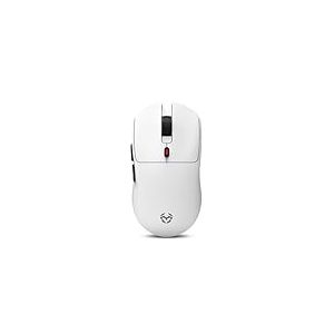 KROM Klever, Souris Gaming sans Fil Ultral&eacute;g&egrave;re 55 g, Capteur Optique Pixart PMW3325 Jusqu&rsquo;&agrave; 10.000 DPI, 6 Boutons, Polling Rate 1000Hz, Connexion Wireless 2,4GHz et USB-C, PC, Mac, PS4, PS5, Blanc