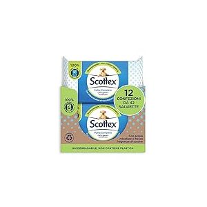 Scottex Lot de 12 paquets de 42 lingettes nettoyantes humides