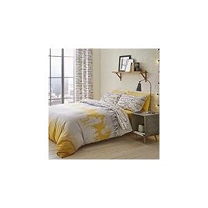 Catherine Lanfield Parure de lit Motif Paysage Urbain Ochre 155 x 220 cm + 2 (80 x 80 cm)