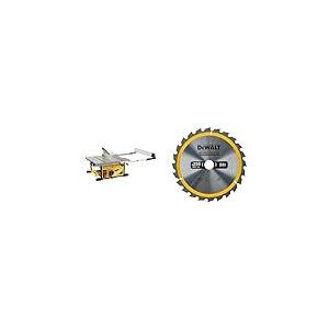 DEWALT Scie à Table 250 mm avec Piètement, 2000 W, DWE7492-QS + DEWALT Lames de scie circulaire stationnaire Construction 250x30mm, 24 dents, DT1956-QZ