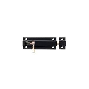 Amig - Verrou porte Mod. 500 | Targette de porte en Aluminium | Loquet de porte finission Noir | 60 mm | Serrure de porte ou fenêtre | Installation avec vis tire-fonds | Boulons pour porte
