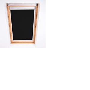 Bloc Skylight Blind pour fenêtres de Toit Velux, Aluminium, Acrylique, Tissu, Noir, MK8
