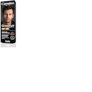 Cameleo Crème de couleur pour hommes - Marron clair - Gris - Teinture jetable en 2 poches - Pour cheveux, barbe et moustache - Facile à utiliser en 5 minutes - Effet de couleur naturel - 0% parabène