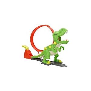 ColorBaby Teamsterz 39497 Piste de Lancement, looping et Dinosaure g&eacute;ant, Comprend 1 Voiture m&eacute;tallique, Fonctionnement Manuel sans Piles, Jouet pour Enfants &agrave; partir de 3 Ans