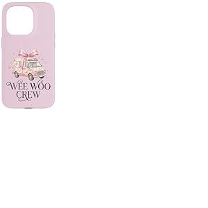Wee Woo Crew Ambulance Coquette Noeud Mignon Ambulance ambulancier ambulancier ambulancier Coque pour iPhone 15 Pro