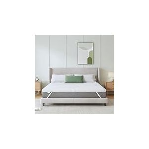 Novilla Surmatelas 120x190, 7.5CM, Surmatelas en Mousse à Mémoire de Forme Gel, Mousse en Matériau Bambou, Évacuation de L'humidité, avec Design Antidérapant et Certification de Sécurité, Lavable