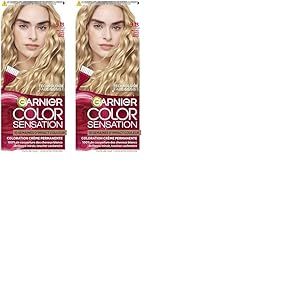 Garnier Color Sensation Coloration, Blond Très Clair beige 9.13, Coloration Crème Permanente, Tous Types de Cheveux, Couleur jusqu'à 10 Semaines & Couvre les Cheveux Blancs 100% (Lot de 2)