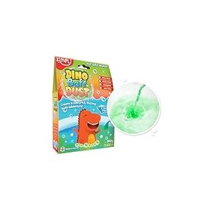 Dino Baff Dust 2 Bath Pack de Zimpli Kids, Poudre de Bain parfumée et pétillante pour Les Enfants, Excellent Cadeau pour Les garçons et Les Filles, Jouets Dinosaures pour Les garçons