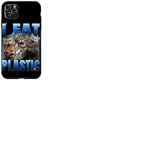 I Eat Plastic | Funny Cat Meme | DIY Coque pour iPhone 11 Pro Max