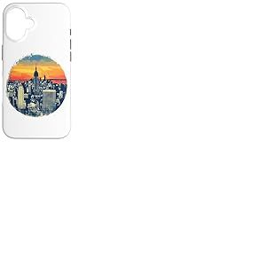 New York City Skyline au Coucher du Soleil New York Coque pour iPhone 16