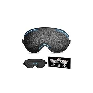 MSC Masque de sommeil 100% occultant pour homme et femme – Masque de sommeil sans pression avec tissu doux pour la peau et design ergonomique 3D pour plus de confort, masque pour les yeux ultra doux