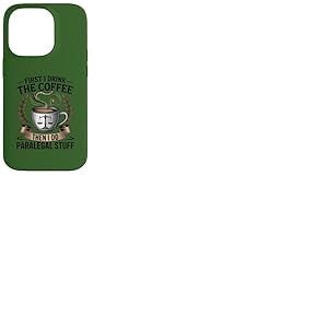 Juridique Professionnel Parajuriste Amoureux Du Café Bureau Humour Coque pour iPhone 14 Pro