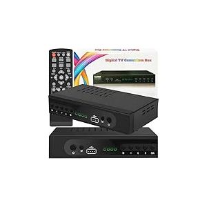 Retoo Décodeur, Tuner TV Numérique Terrestre, Récepteur Numérique Haute Définition Full HD 1080p, Télécommande Universelle, 3D, USB 2.0, Affichage Led, HDMI V1.4b, SCART, 240V, 50Hz/60Hz, DVB-T DVB-T2