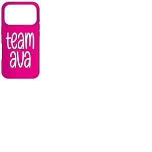Team Ava Girls Nom Fille Sportive Petite-Fille Maman Coque pour iPhone 17 Pro