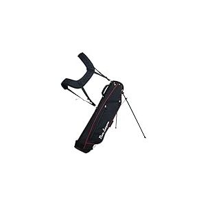 Ben Sayers LTE Sac &agrave; Crayons avec Support de Golf l&eacute;ger avec Double bandouli&egrave;re et Rembourrage Lombaire Noir/Rouge 15,2 cm