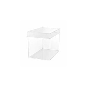 TUKA-i-AKUT 15x15x15 cm Vitrine Acrylique de Présentoir Forme de Cube, 5 faces avec Couvercle, Transparent Boîte Cadeau, Boîte Rangement Collections Musées Bijoux Jouets Décorations Cadeaux, TKD8254