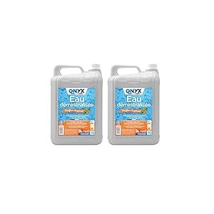 Onyx - Eau Déminéralisée - Fer à Repasser, Lisseur à Vapeur, Décolleuse à Papier Peint, Auto - 100% d’Ingrédients d’Origine Naturelle - Fabrication Française - 5L - Parfum Tropical (Lot de 2)