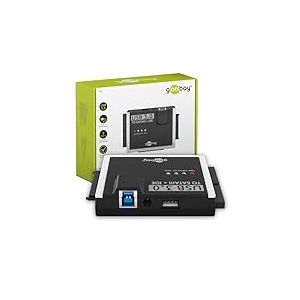 goobay Adaptateur SATA pour disques durs USB 3.0 et IDE/USB HDD & SSD/avec câble USB A vers B & Molex et Bloc d'alimentation 12 V 2 A/Disque Dur Externe 72013