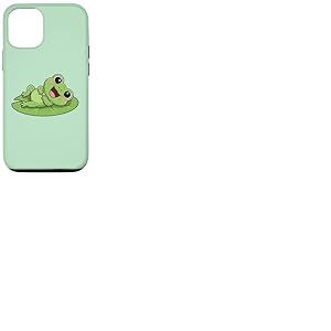 Grenouille Mignonne sur lys et Tapis Souriant joyeusement Coque pour iPhone 12/12 Pro