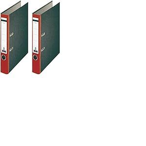 Centra 221123 Classeur A4 standard mince avec encoches (Rouge avec tranche colorée) (Import Allemagne) (Lot de 2)