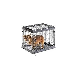 Ferplast Cage Pliable pour tr&egrave;s Petits Chiens Superior 60 Cl&ocirc;ture m&eacute;tallique, avec S&eacute;parateur, Double Verrouillage