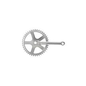 cyclingcolors p&eacute;dalier v&eacute;lo 1/2 1/8, Acier, &agrave; clavette, 46 Dents, 165mm, Argent