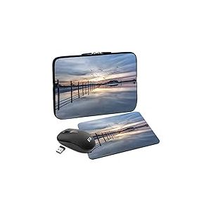 PEDEA Design Étui de Protection pour Ordinateur Portable jusqu'à 13,3" Motif Carte Mondiale Marron