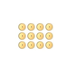 Lot de 12 flambeaux en terre cuite blanche &Oslash; 17 cm &ndash; Dur&eacute;e 7,5 heures &ndash; Cire ivoire &eacute;l&eacute;gante | Cereria Di Giorgio &ndash; Id&eacute;al pour les &eacute;v&eacute;nements en plein air, jardins et terrasses