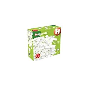 Hubelino #420619 Lot de 120 Blocs de Construction Blancs, compatibles avec Les Grands Blocs d'autres Fabricants, fabriqués en Allemagne à partir de 1,5 Ans