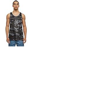 Urban Classics Débardeur Camo Mesh Homme Débardeur Camouflage Sombre 5XL