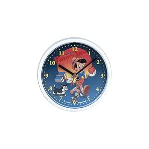 DigiTech Numérique Tech Wall Clock Horloge Murale, Plastique, Plastique, Weiß Pinocchio, 21 x 4 x 21 cm