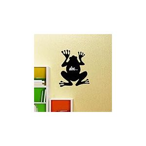 Ambiance Sticker Ardoise Tableau Noir - Stickers Muraux Adhésif Effaçable - Silhouette Grenouille - H55 x L45 cm
