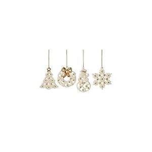Lenox 895679 Lot de 4 Mini Breloques percées Ornement de Noël