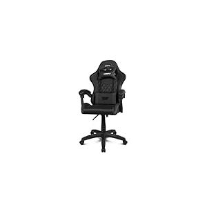 DRIFT GAMING DR35 - Chaise Professionnelle, Similicuir, Accoudoirs rembourrés, Piston Classe 3, Base en Nylon renforcé, Siège inclinable, Hauteur réglable, Coussin Lombaire/Cervical, Noir