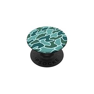 Camouflage Canard de Chasse à la sauvagine Bleu Sarcelle et Turquoise Camouflage PopSockets PopGrip Adhésif