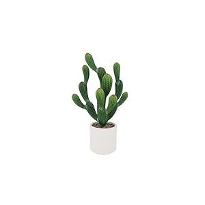 GarveeHome Cactus Artificiel 79 x 22 cm &ndash; Plante Artificielle Cactus avec Pierre et Feuilles d'aiguille &ndash; Cactus du d&eacute;sert en Pot &ndash; Plantes succulentes en Plastique pour Bureau, Salon, d&eacute;coration de