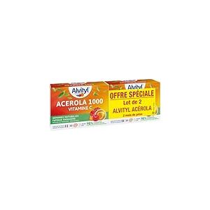 Alvityl Comprimés Acerola 1000 - Lot de 2 - Acerola - Vitamine C - 2x30 Comprimés - 1/Jour