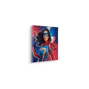 Komar Komar Image sur châssis – Miss Marvel, dimensions 40 x 40 cm – Image murale pour chambre d'enfant, chambre d'enfant