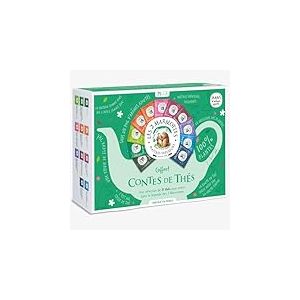 Les 2 Marmottes - Coffret Contes de Th&eacute;s 75 Sachets - 11 Th&eacute;s et Rooibos BIO - Id&eacute;al En Cadeau - Petit D&eacute;jeuner et Energisant - Made In France - Sans ar&ocirc;mes ajout&eacute;s - 126g
