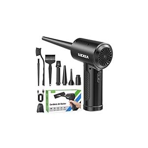 Souffleur Air Comprimé 3 Vitesses Souffleur PC - Souffleur Voiture 6000 mAh Batterie avec Lumière LED, Bombe Air Sec Nettoyage PC, Air Comprimé Nettoyage Ordinateur Clavier Électronique, Air Duster