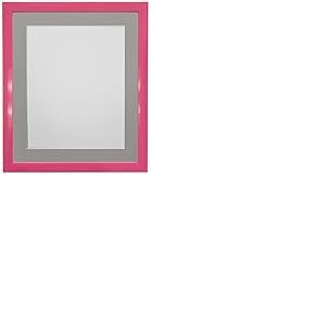 FRAMES BY POST Cadre photo rose avec passe-partout gris foncé 50 x 40 cm Taille de l'image 38 x 25 cm