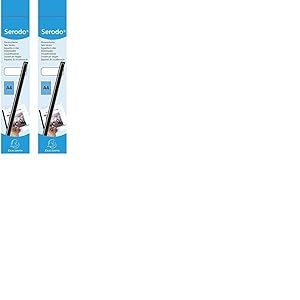 EXACOMPTA Boîte de 25 baguettes à relier manuelle Serodo 3 mm noir, 30 feuilles (Lot de 2)